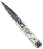 Pro-Tech Godfather Ultimate Steel Custom Knife Mother of Pearl (Damascus)