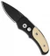 Pro-Tech Runt J4 Tuxedo Automatic Knife w/ Ivory Micarta (1.94" Black) 4452