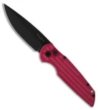 Protech Tactical Response TR-3 D2 Red Automatic Knife w/ Grooves (3.5" Plain)