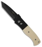 Emerson Protech CQC-7 Automatic Knife Tuxedo w/Ivory Micarta (3.25" Black)
