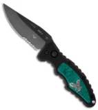 Paragon PARA-8 Turquoise Automatic Knife (3.5" Mirror DLC Serr)