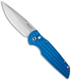 Protech Tactical Response 3 Blue Automatic Knife (3.5" Satin Plain) TR-3