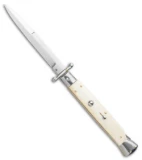 Frank B. 11" Italian Stiletto Knife  Swinguard Automatic Bone  (5" Satin)