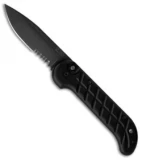 Ox Forge Original Black Automatic Knife (3.75" Black Serr) BLKS-2011