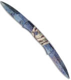 Rainy Vallotton Custom Small TNT Dual Blade Knife Mammoth Molar (Damascus)