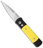 Protech Godson Automatic Knife w/ Yellow G-10 (3.15" Satin Plain) 748