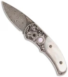 Protech Ultimate Custom Runt J4 Steel w/ Mother of Pearl Inlays (1.94" Damascus)