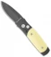 Schrade Smedy Automatic Knife Black/Sim Ivory Handle (2.5" Black) SMEDBY