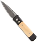 Protech Godson Custom Automatic Knife w/ Mastodon Ivory (3.15" Damascus)