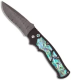 Brend Knives Custom M2 Auto w/ Abalone Inlays (4" Damascus) 2012 Blade Show