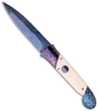 Rainy Vallotton Custom Gamblerette Automatic Knife Ivory (Damascus)