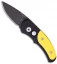Pro-Tech Runt J4 Automatic Knife w/ Yellow G-10 (1.94" Black Plain) 4449
