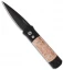Pro-Tech Godson Knife Weave Handle w/ Maple Burl (3.15" Black Plain) 742