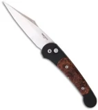 Pro-Tech Monaco Automatic Knife w/ Maple Burl Inlays (3.4" Satin Plain) 506