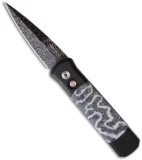 Pro-Tech Damascus Custom Godson Automatic Knife w/ Brain Coral (3.15" Plain)