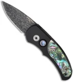 Pro-Tech Custom J4 Runt Automatic Knife w/ Abalone (1.94" Damascus) 4450-AB