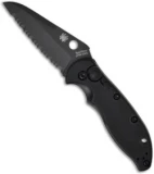 Spyderco Embassy Automatic Knife (3.13" Black Full Serr) C121BKS