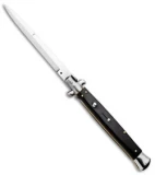 Frank B. 13" Italian Stiletto Bayonet Automatic Knife Black (6" Satin)