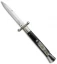AGA Campolin 13" Swinguard Automatic Knife Dark Horn (5.75" Satin Bayo)