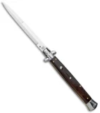 SKM  13" Italian Stiletto Automatic Knife Palisander Wood (5.7" Satin Dagger)