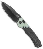 Heretic Knives Wraith Automatic DP Knife Integral CF/Jade (3.75" Black SW)