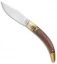 AGA Campolin Diana Lever Lock Automatic Brass Wood  Knife (3.75" Satin)
