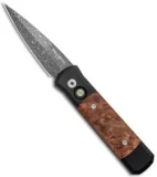 Pro-Tech Custom Godson Automatic Knife Maple Burl (3.15" Spiro Damascus)
