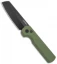 Arcform Slimfoot Automatic Knife Green Aluminum (3.1" Black)
