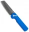 Arcform Slimfoot Automatic Knife Blue Aluminum (3.1" Damscus)