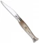AGA Campolin 10" Automatic Fishtail Picklock Knife Honey Horn (4.5" Satin Bayo)
