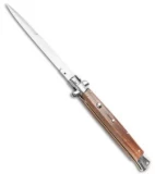 Frank B. 13" Italian Stiletto Bayonet Automatic Knife Wood (6" Satin)