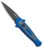Kershaw Launch 12 Mini Stiletto Automatic Knife Blue/CF (2.5" Black) 7125BLUBLK
