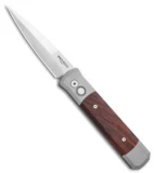 Protech Godfather Automatic Knife Gray/Cocobolo Wood (4" Satin)