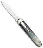 AGA Campolin Baron Automatic Knife Dark Horn  (3.75" Satin)