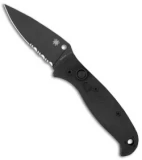 Spyderco Autonomy 2 Automatic Knife Black G-10 (3.5" Black Serr LC200N)