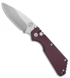 Strider + Pro-Tech SnG Automatic Knife Smooth Burgundy Micarta (3.5" Stonewash)