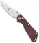 Strider + Pro-Tech SnG Automatic Knife Smooth Burgundy Micarta (3.5" Mirror)