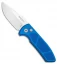 Pro-Tech Les George SBR Automatic Knife Blue Knurled Aluminum (2.6" Stonewash)