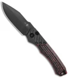 Heretic Knives Wraith Auto Knife Carbon Fiber/Aluminum Red Dist (3.6" Black)