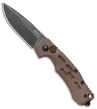 Boker Thunder Storm Automatic Knife Coyote Brown Aluminum (2.9" Blackwash AUS-8)