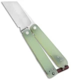 Nathan Dewey Gremlin Mini Balisong Knife Jade G-10 (2" Satin 440C)