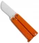 Nathan Dewey Custom Gremlin Mini Balisong Knife Orange G-10 (Satin 1.875")