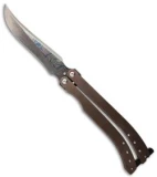 Reese Weiland Toxic Persian Balisong Butterfly Knife Smooth Titanium (Damascus)