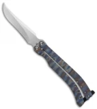 Reese Weiland Toxic Persian Balisong Butterfly Knife Carved Heated Titanium