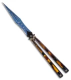 Kyle Vallotton Traditional Proto Damascus Butterfly Knife