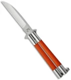 29 Knives Chris Olofson Custom 4" Wharncliffe Bali Orange G10 Butterfly Knife