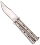 Chuck Gedraitis Knives Balisong #81 Titanium Butterfly Knife (3.25" Satin)