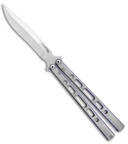 Eldon Talley Custom Talisong Pro Butterfly Knife Purple/Gray Ti (4.5" Satin)