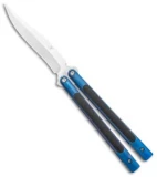 Biegler Bladeworks Custom Stinkfinger Balisong Knife Blue Ti/G-10 (4.4" Satin) 2
