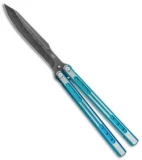 Heibel Knives Sapient Balisong Knife Teal Ano Two-Tone (4.25" Black SW) #70